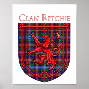 Affiche Ritchie Tartan Scottish Plaid Lion Rampant
