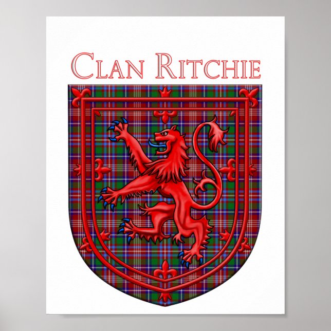 Affiche Ritchie Tartan Scottish Plaid Lion Rampant (Devant)
