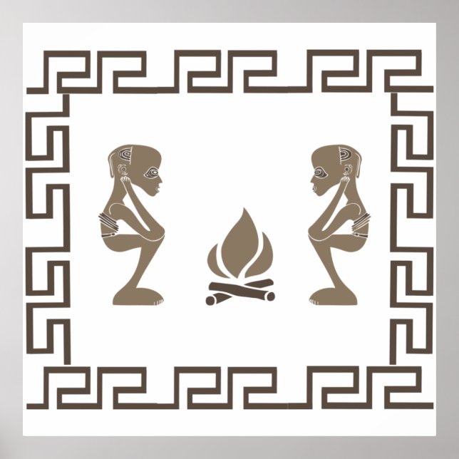 Affiche rituel de guerrier de la tribu africaine (Devant)