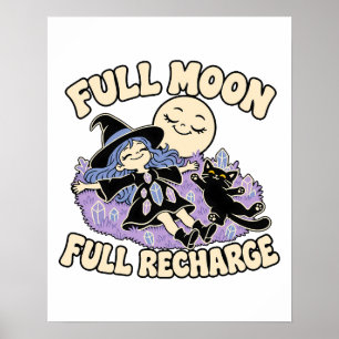 Affiche Rituel de la pleine lune Art de bain de lune sorci