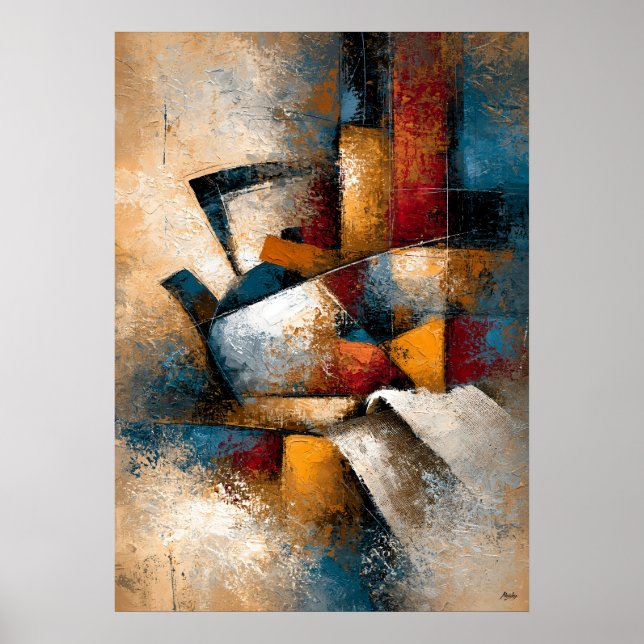 Affiche Rituel de thé Dobin Art abstrait de théière japona (Devant)