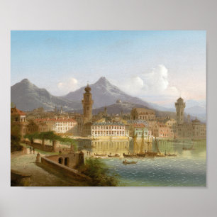 Affiche Riva sur le lac de Garde   Johann Wilhelm Jankowsk