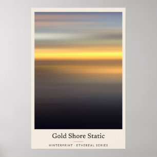 Affiche Rivage doré abstrait statique Crépuscule Plage