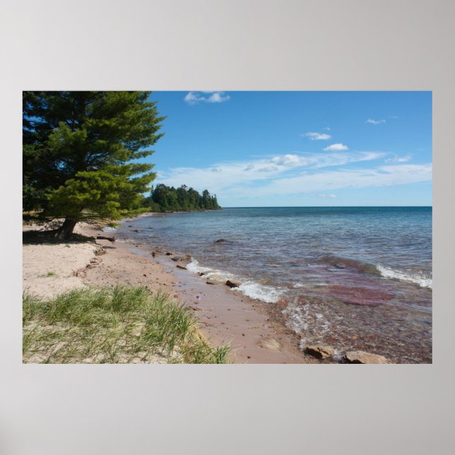 Affiche Rivage du parc Brunette — Lac Supérieur, Michigan (Devant)