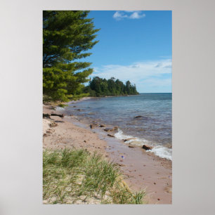 Affiche Rivage du parc Brunette — Lac Supérieur, Michigan