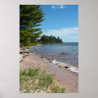 Affiche Rivage du parc Brunette — Lac Supérieur, Michigan