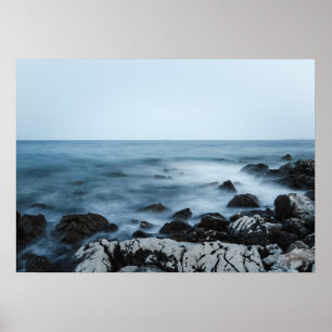 Affiche Rivage rocheux avec eau brumeuse