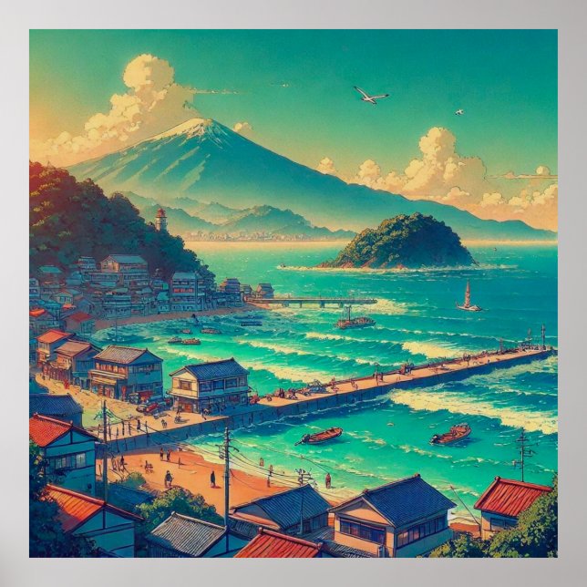 Affiche Rivages sereins du Fuji (Devant)