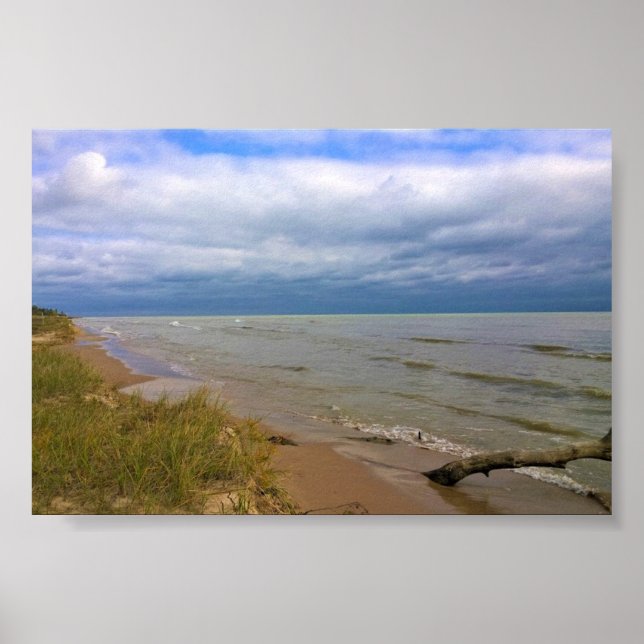 Affiche Rive du lac Michigan, Sheyboygan, WI (Devant)