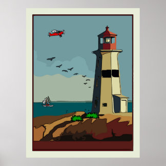 Affiche Rive, Phare, Ajouter du texte
