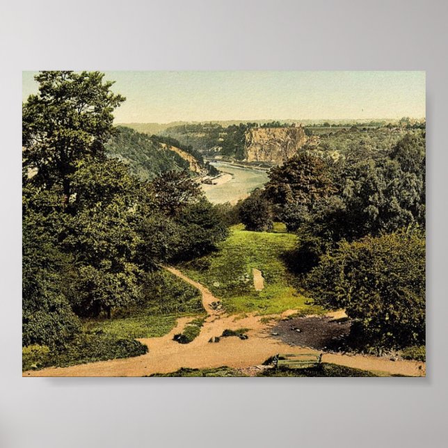 Affiche River Avon de Clifton Downs, Bristol, Angleterre c (Devant)