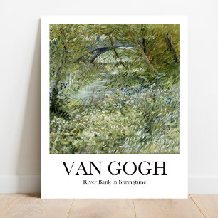 Affiche River Bank in Springtime par Vincent van Gogh