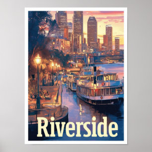 Affiche Riverside California USA Art Vintage voyage