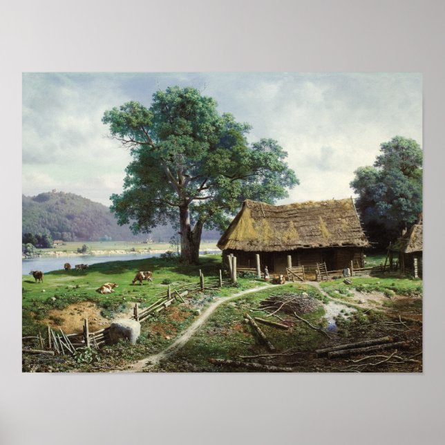 Affiche Riverside Farmstead, 1858 (Devant)