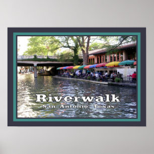 Affiche Riverwalk, San Antonio, Texas