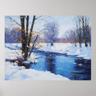 Affiche Rives gelées dans le paysage de Havelland