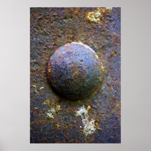 Affiche Rivet industriel en acier rouillé