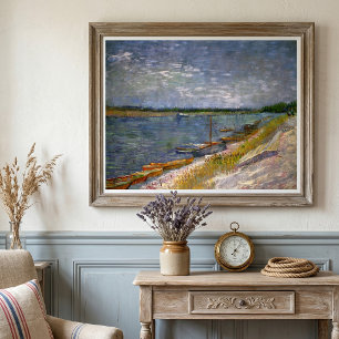 Affiche Rivière avec bateaux à rames par Vincent van Gogh