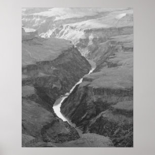 Affiche Rivière Black & White Colorado Courir 16x20