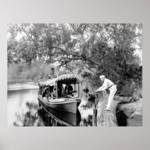 Affiche Rivière de Tomoka, la Floride, 1880