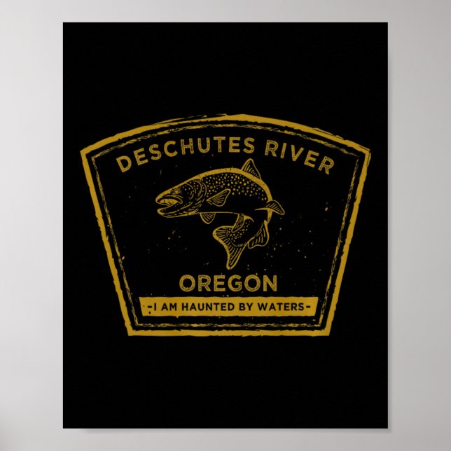 Affiche Rivière Deschutes Oregon Pêche à la mouche Premium (Devant)