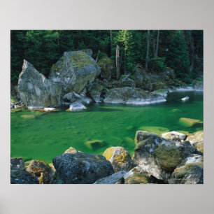 Affiche Rivière en parc national de cascade du nord