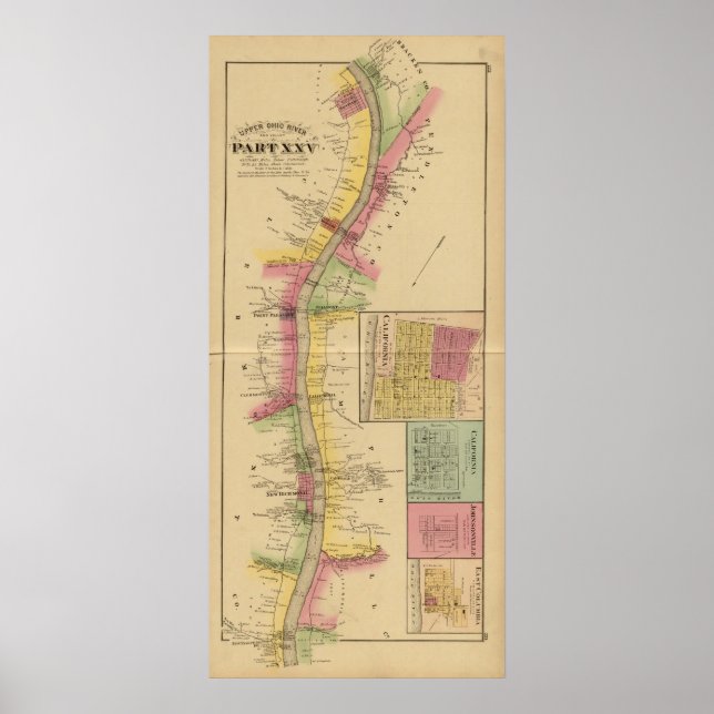 Affiche Rivière et vallée de l'Ohio supérieur (Devant)