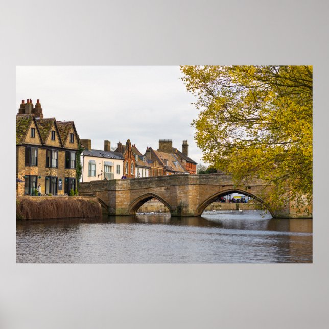 Affiche Rivière Great Ouse à St Ives Cambridgeshire UK (Devant)