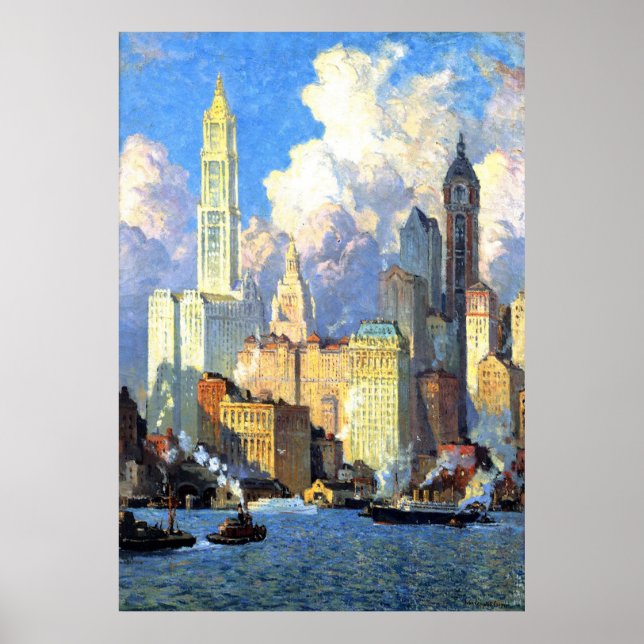 Affiche Rivière Hudson - Colin Campbell Cooper (Devant)