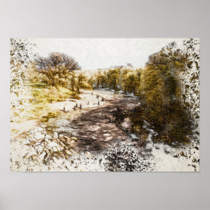 Affiche Rivière Lune depuis le pont du diable, Kirkby Lons