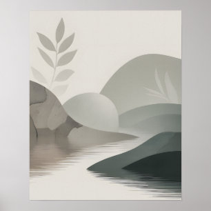Affiche Rivière Minimaliste