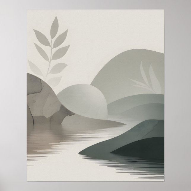 Affiche Rivière Minimaliste (Devant)
