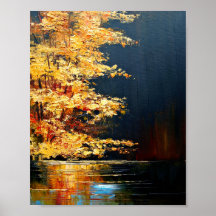 Rivière, peinture abstraite.