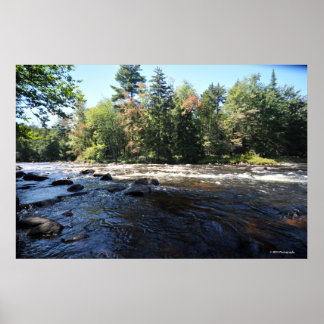Affiche rivière Raquette dans l'Adirondack. imprimer 08 25