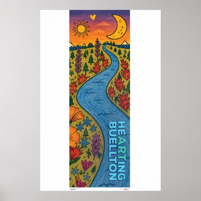 Affiche - Rivière sinueuse (Devant)
