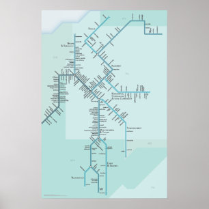 Affiche Rivière Upper Ohio 20 po x 30 po