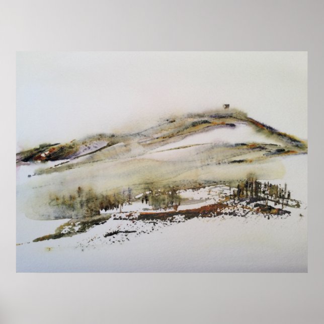 Affiche Rivington pike Horwich Aquarelle (Devant)