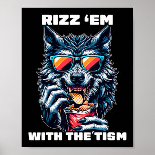 Affiche Rizz Em avec le Tism Sensibilisation à l'autisme M