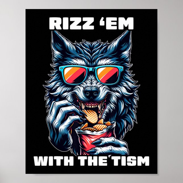 Affiche Rizz Em avec le Tism Sensibilisation à l'autisme M (Devant)