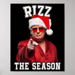Affiche Rizz La Saison Drôle Trump Noël Père Noël Pajama