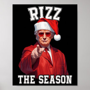 Affiche Rizz La Saison Drôle Trump Noël Père Noël Pajama