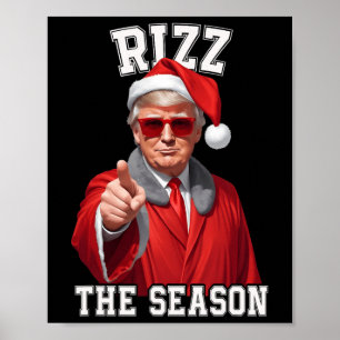 Affiche Rizz La Saison Funny Trump Noël Père Noël