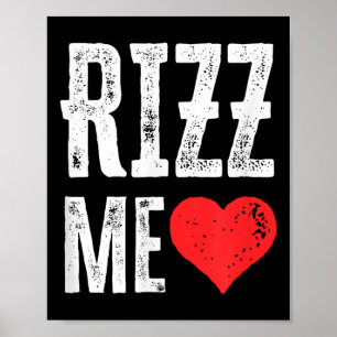 Affiche Rizz Me Coeur Drôle Saint Valentin Enfants Sigma S