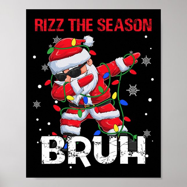 Affiche Rizz Saison Bruh Noël Rizzmas Père Noël (Devant)