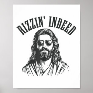 Affiche Rizzin En Effet Drôle Jésus Il Est Rizzin Pâques C