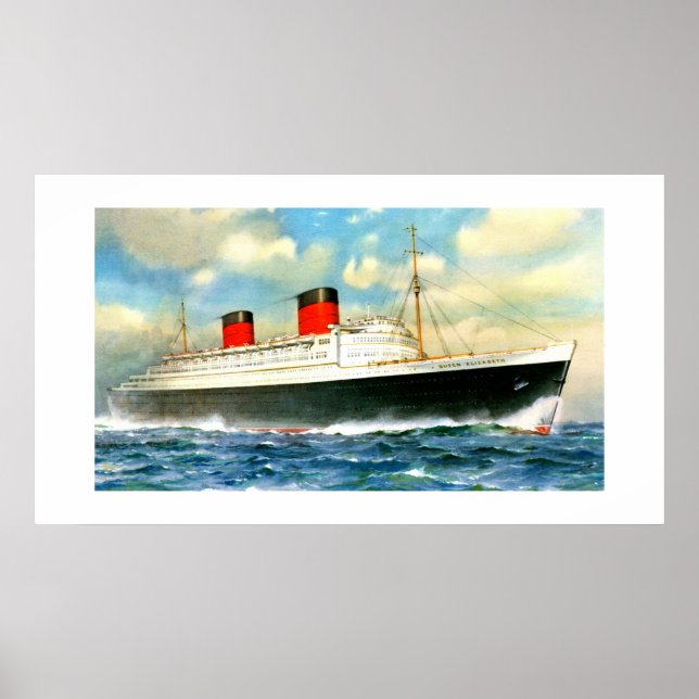 Affiche RMS Queen Elizabeth (Devant)