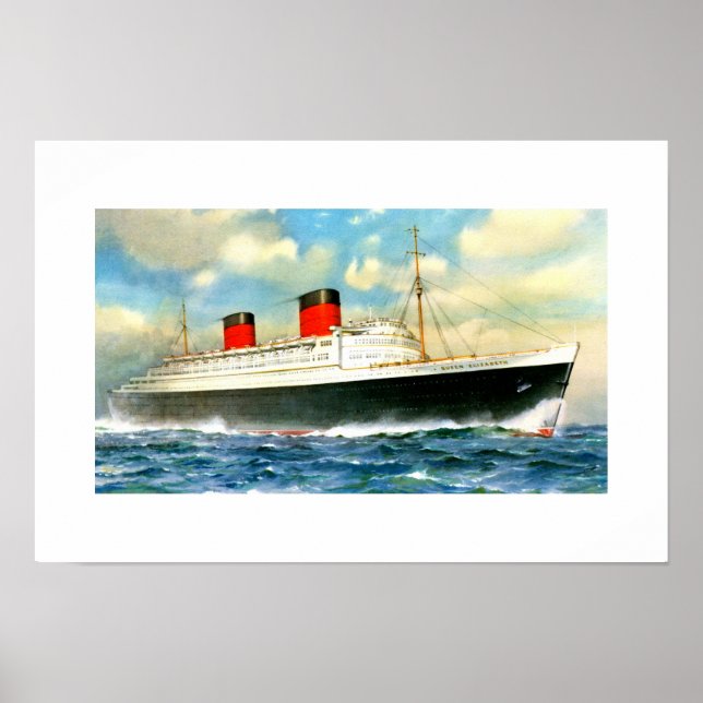Affiche RMS Queen Elizabeth (Devant)