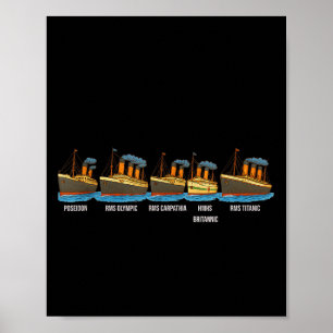 Affiche Rms Titanic Britannic Poseidon Carpathia Famous Sh
