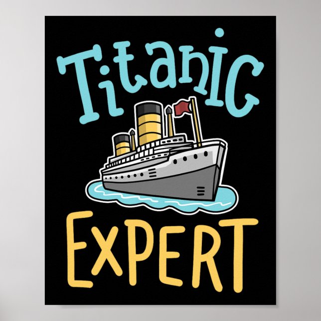 Affiche Rms Titanic Drôle Expert Rétro Bateau de Croisière (Devant)