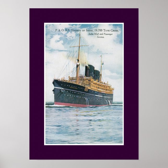 Affiche RMS Viceroy de l'Inde (Devant)